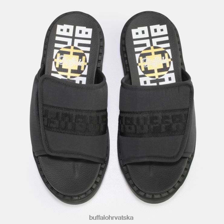 crno Buffalo raven tec-sld sandala veganska |slajdova TDD6T729